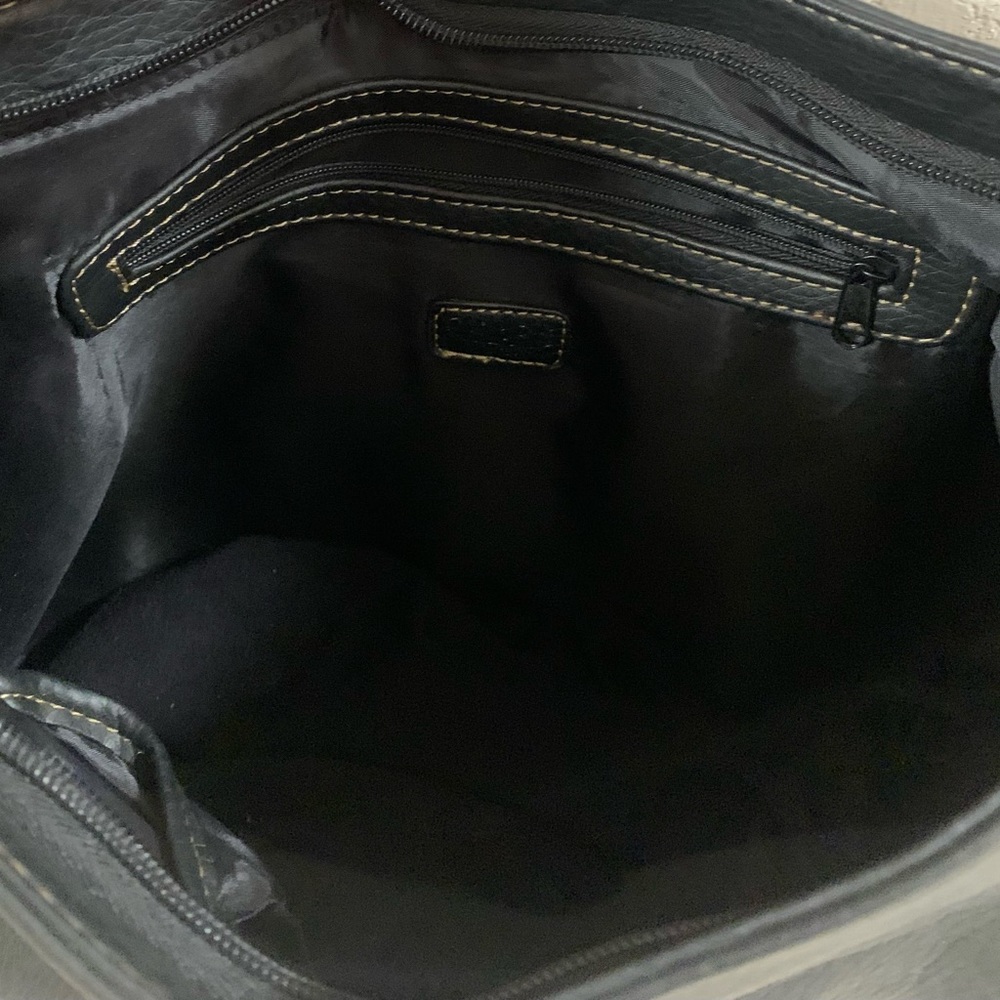 Chaps Black Leather Handbag - Picture 6 of 6